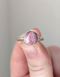 Rhodonite Buffalo Ring, Size 9.5
