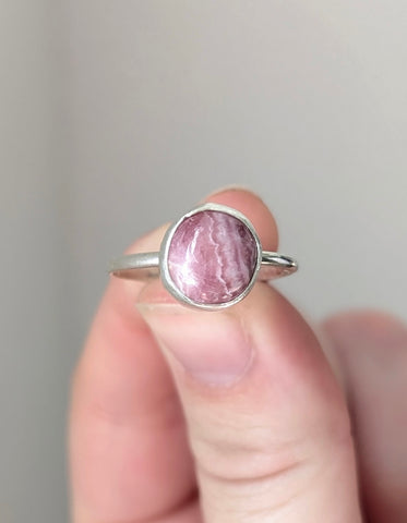 Rhodonite Buffalo Ring, Size 9.5