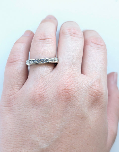 Casted White CZ Ring, Size 7