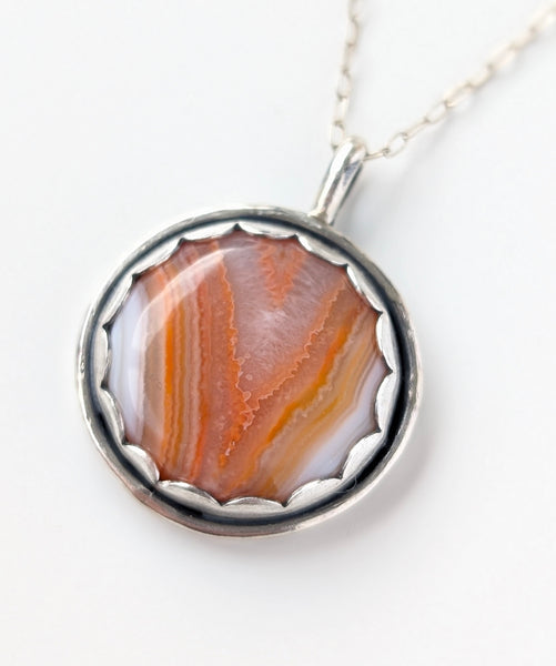 Orange Banded Agate Necklace