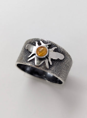 Citrine Bee Ring