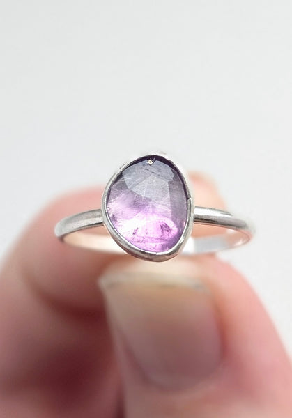 Amethyst Stacking Ring, Size 6.5