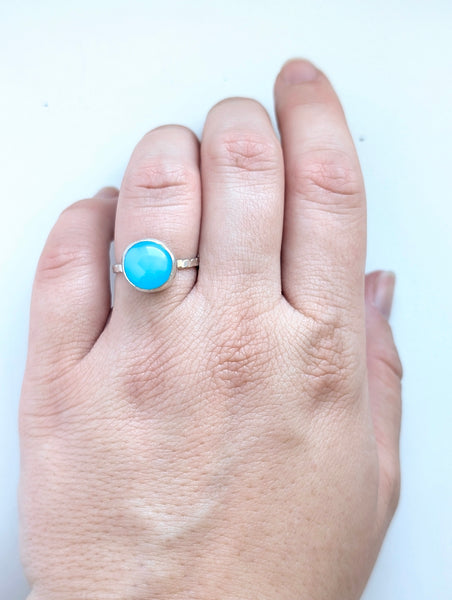 Caribbean Chalcedony Ring, Size 6.5