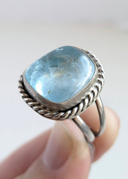 Blue Topaz Ring,Size 10