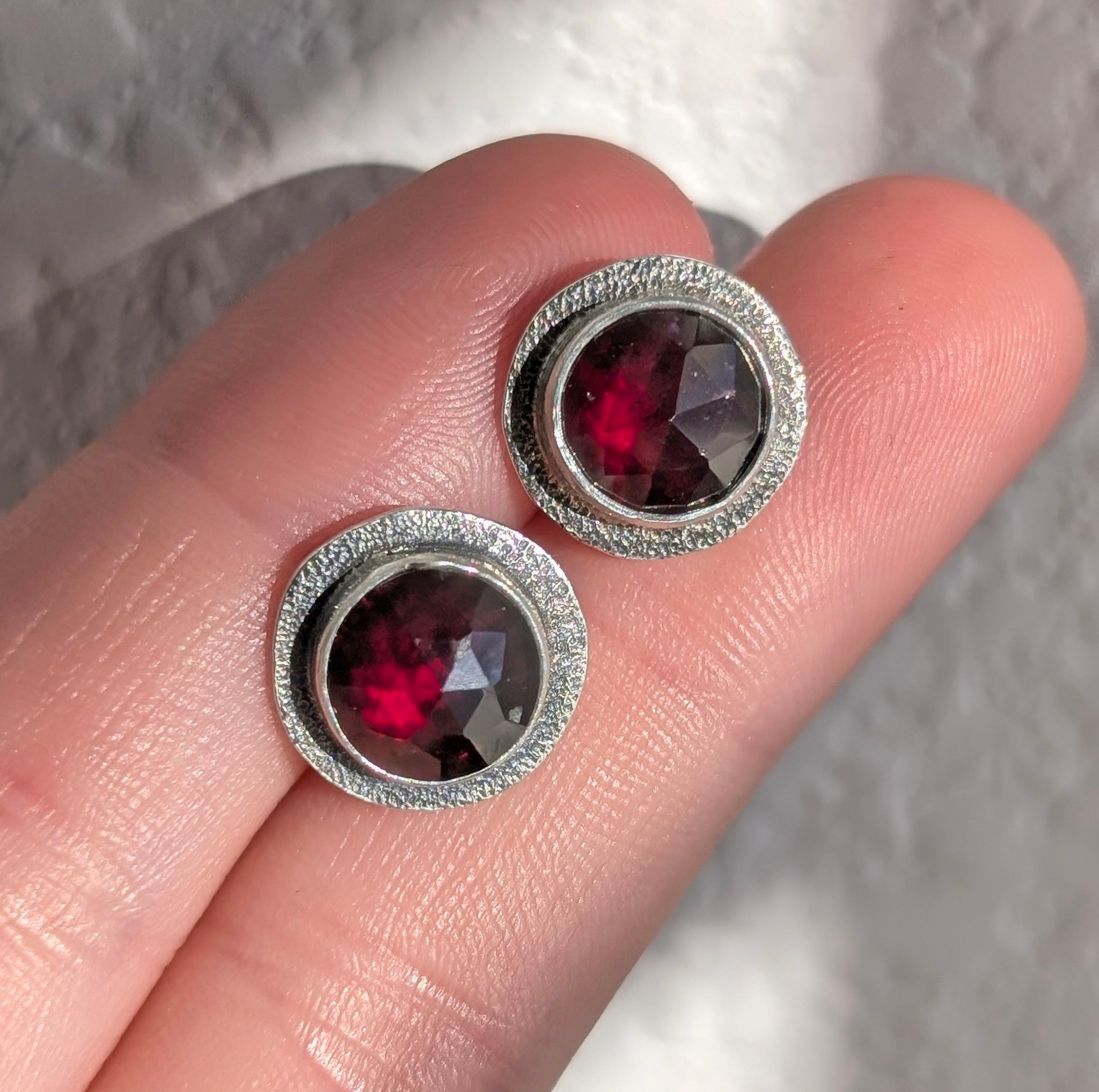 Garnet Stud Earrings