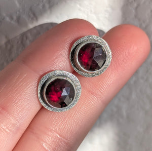 Garnet Stud Earrings