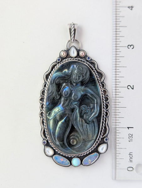 Labradorite Mermaid Necklace