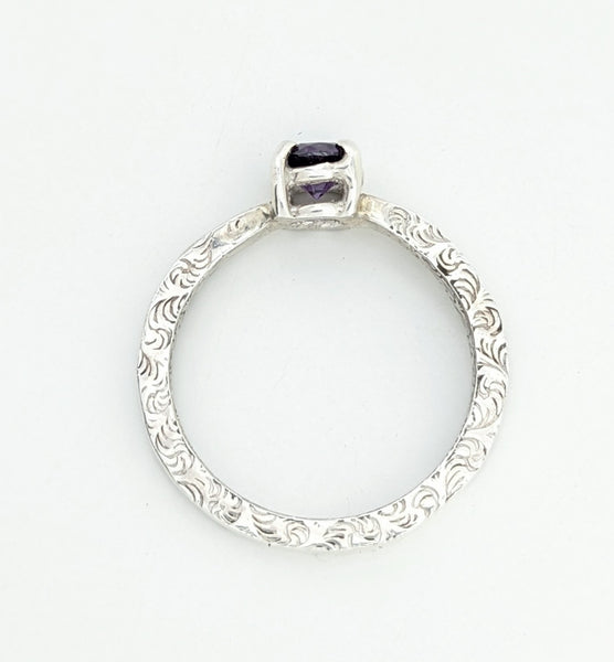 Purple CZ Ring, Size 6