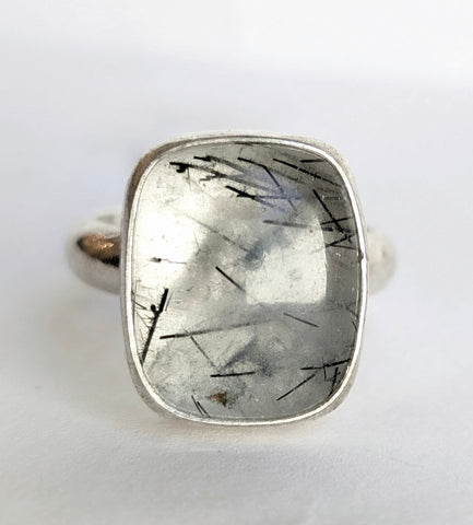 Rutile Quartz Ring, Size 7.5