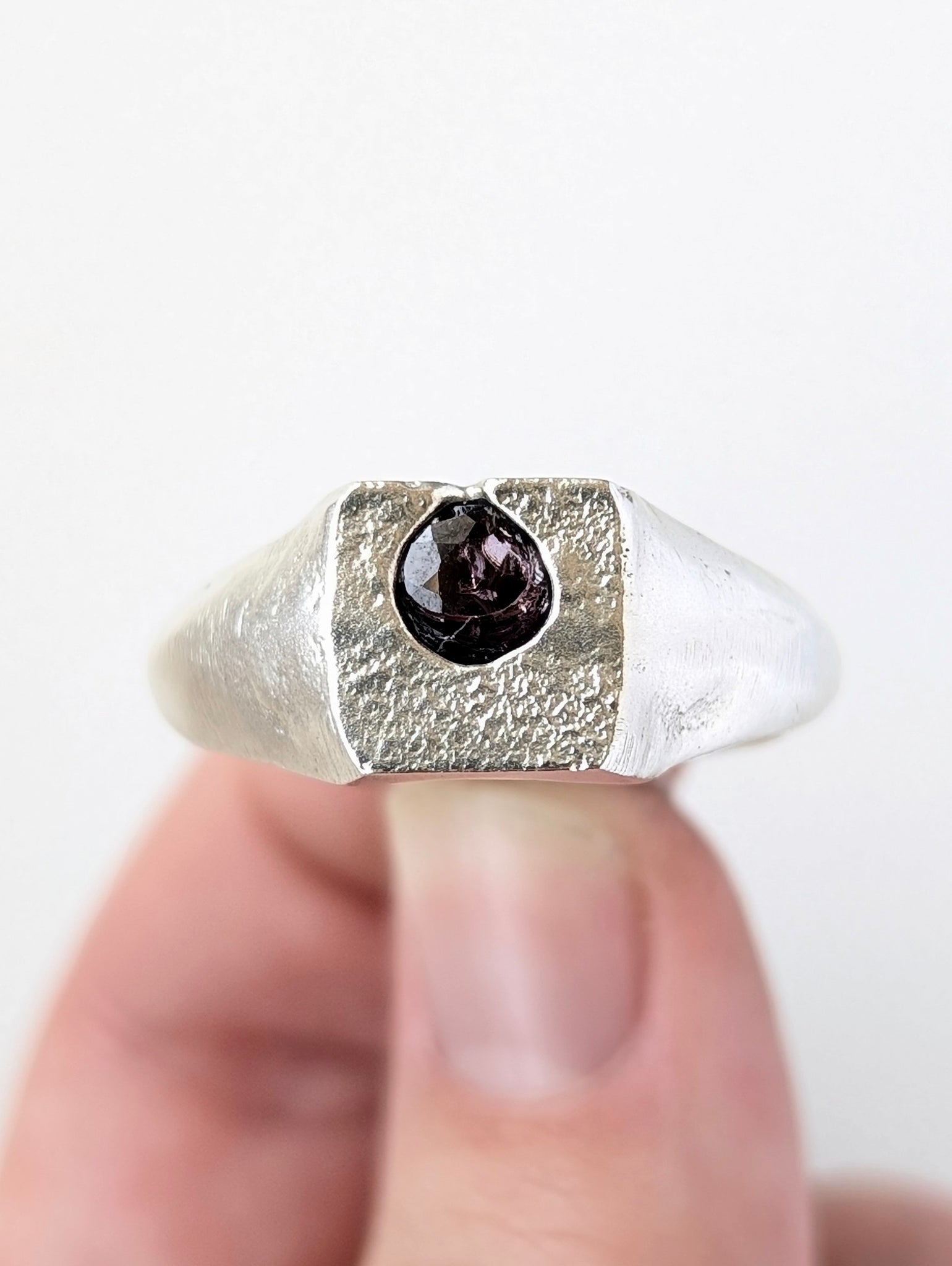 Casted Lab Amethyst Ring, Size 10