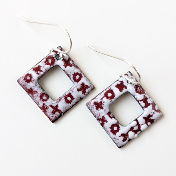 Enameled Earrings