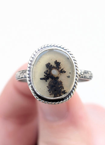 Dendritic Agate Ring, Size 12.5