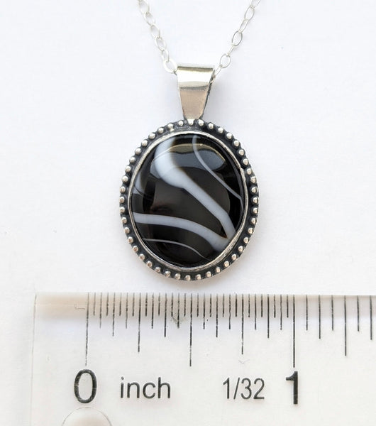 Black Banded Agate Necklace