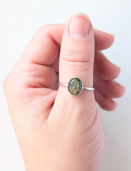Labradorite Stacking Ring, Size 10.5