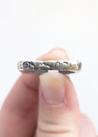 Casted Purple CZ Ring, Size 10.5