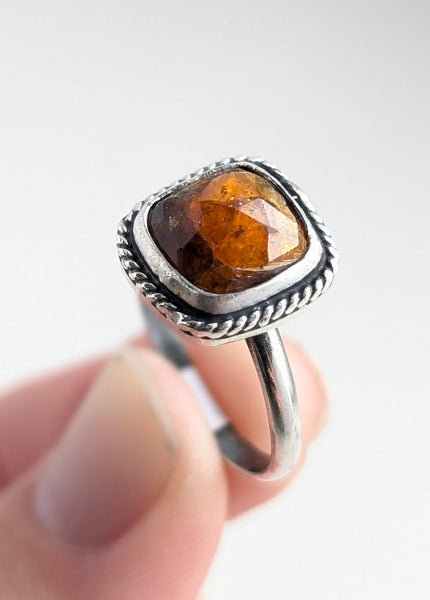 Orange Kyanite Ring, Size 7.5