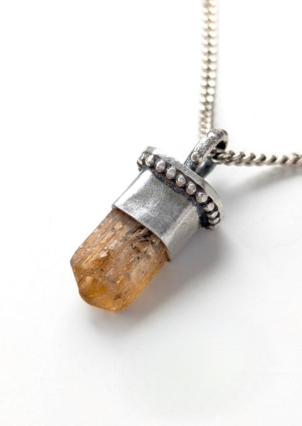 Yellow Imperial Topaz Point Necklace