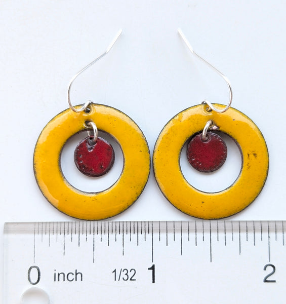 Enameled Earrings