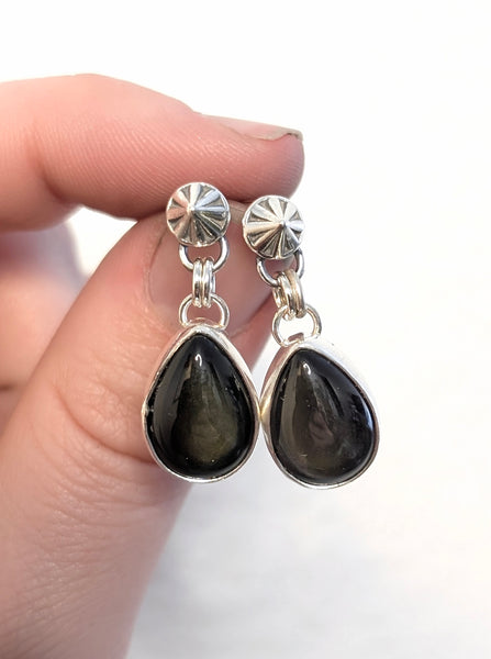 Rainbow Obsidian Earrings