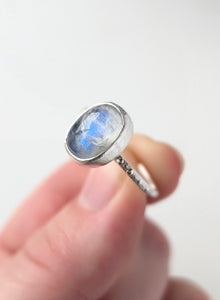 Moonstone Stacking Ring Size 9