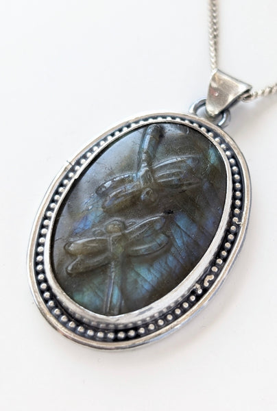 Dragonfly Labradorite Necklace