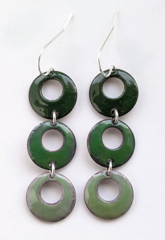 Enameled Earrings