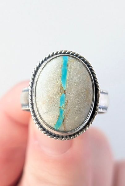 Royston Ribbon Turquoise Ring, Size 10