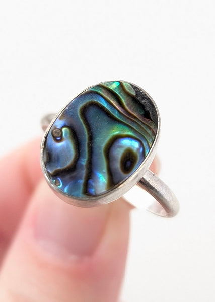 Abalone Shell Ring, Size 11.5