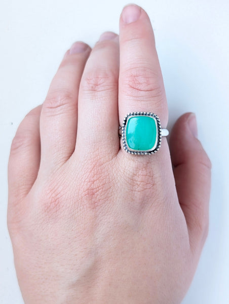Chrysoprase Ring, Size 8