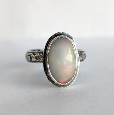 Ethiopian Opal Ring, size 5.5