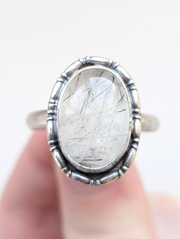 Rutile Quartz Ring, Size 13