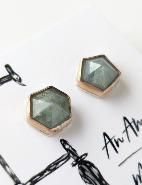 Aquamarine Stud Earrings