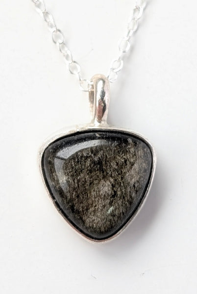 Gold Sheen Obsidian Necklace