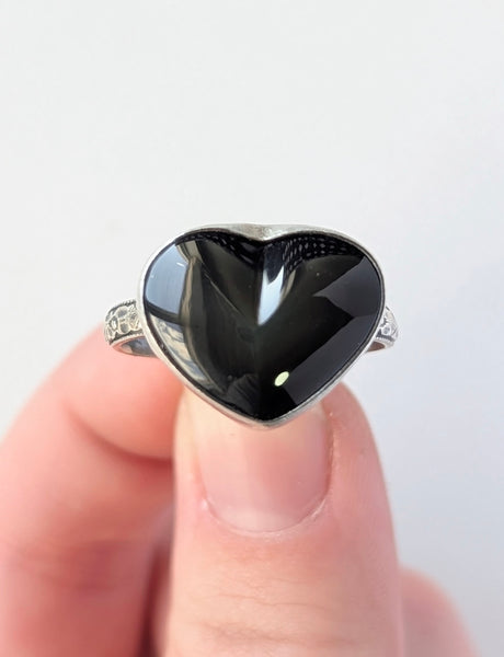 Rainbow Obsidian Ring, Size 9.5