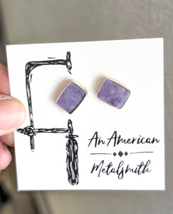 Charoite Stud Earrings