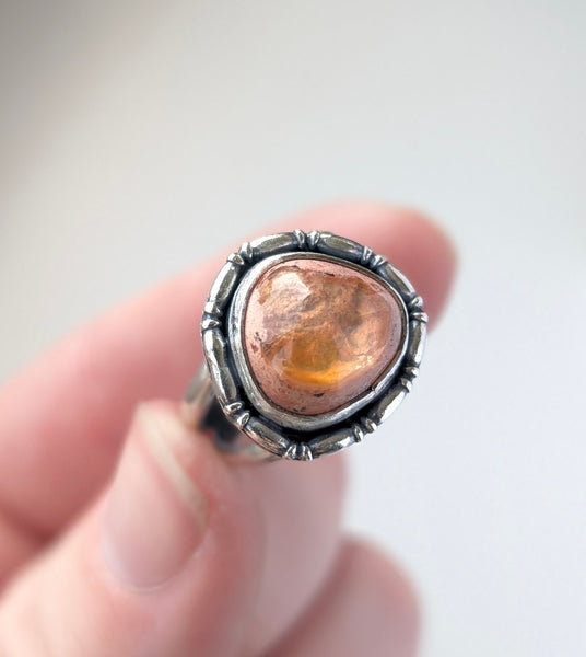 Mexican Fire Opal Ring, Size 7