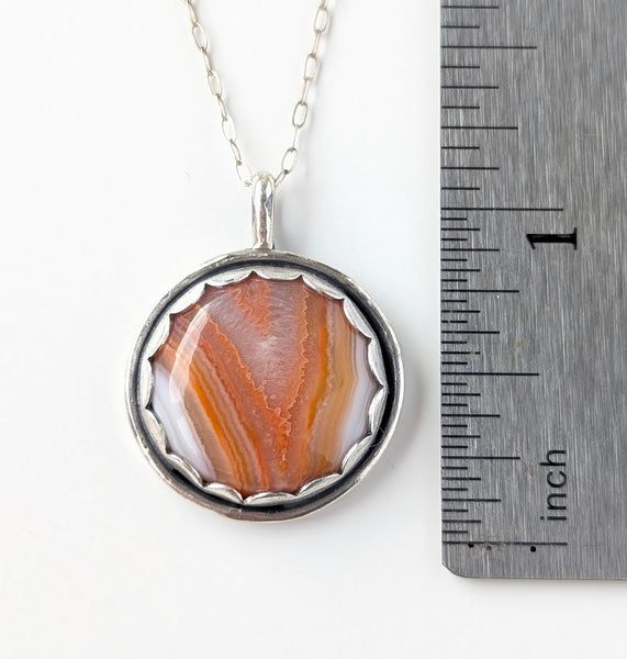 Orange Banded Agate Necklace