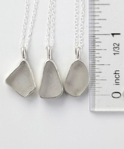 White Sea Glass Necklace