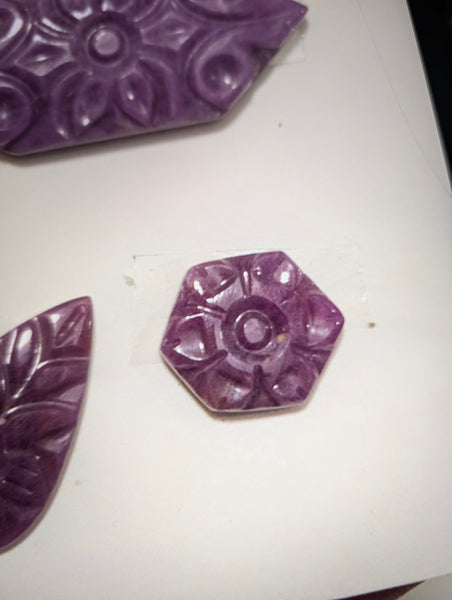 Carved Ruby Jewelry