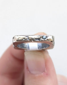 Casted Light Blue CZ Ring, Size 6