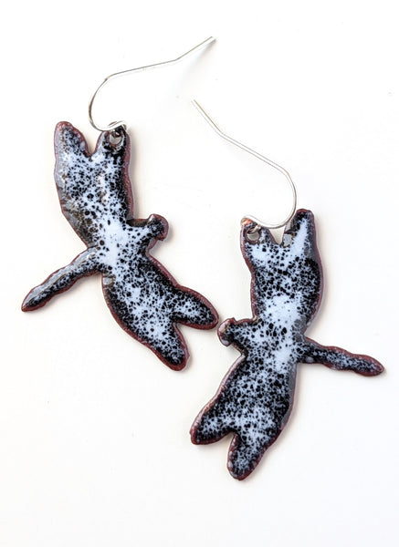 Enameled Dragonfly Earrings