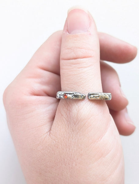 Casted orange CZ Ring, Size 12