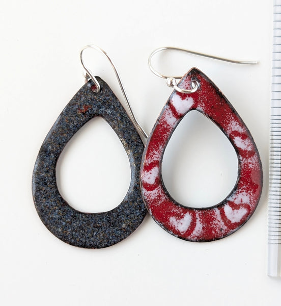 Enameled Earrings