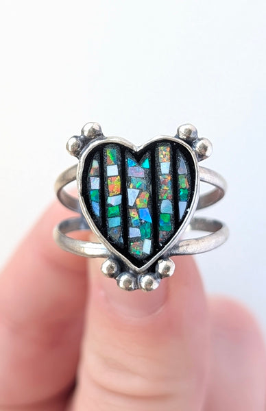 Mosaic Opal Ring, Size 12