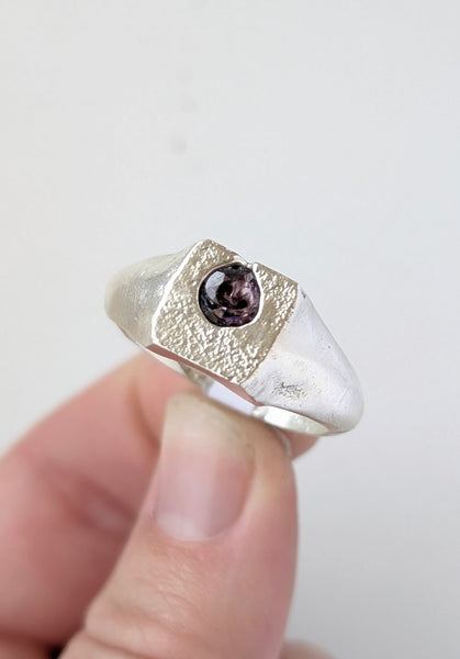 Casted Lab Amethyst Ring, Size 10