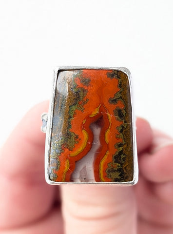 Moroccan Agate Ring Size 9.5