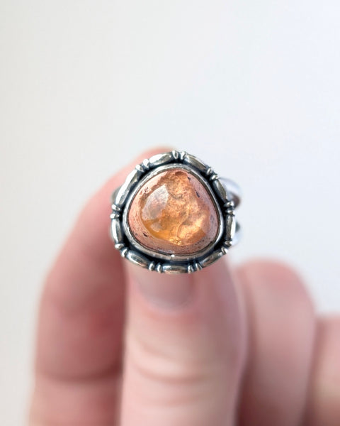 Mexican Fire Opal Ring, Size 7