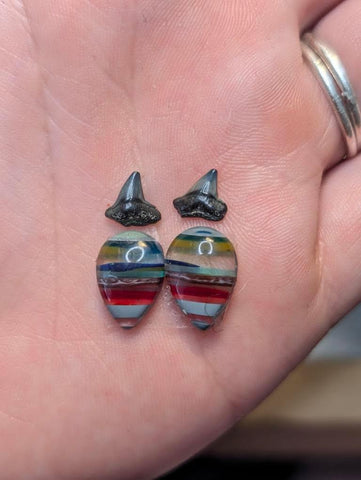 Custom Shark Tooth earrings