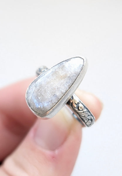 African Moonstone Ring, Size 9