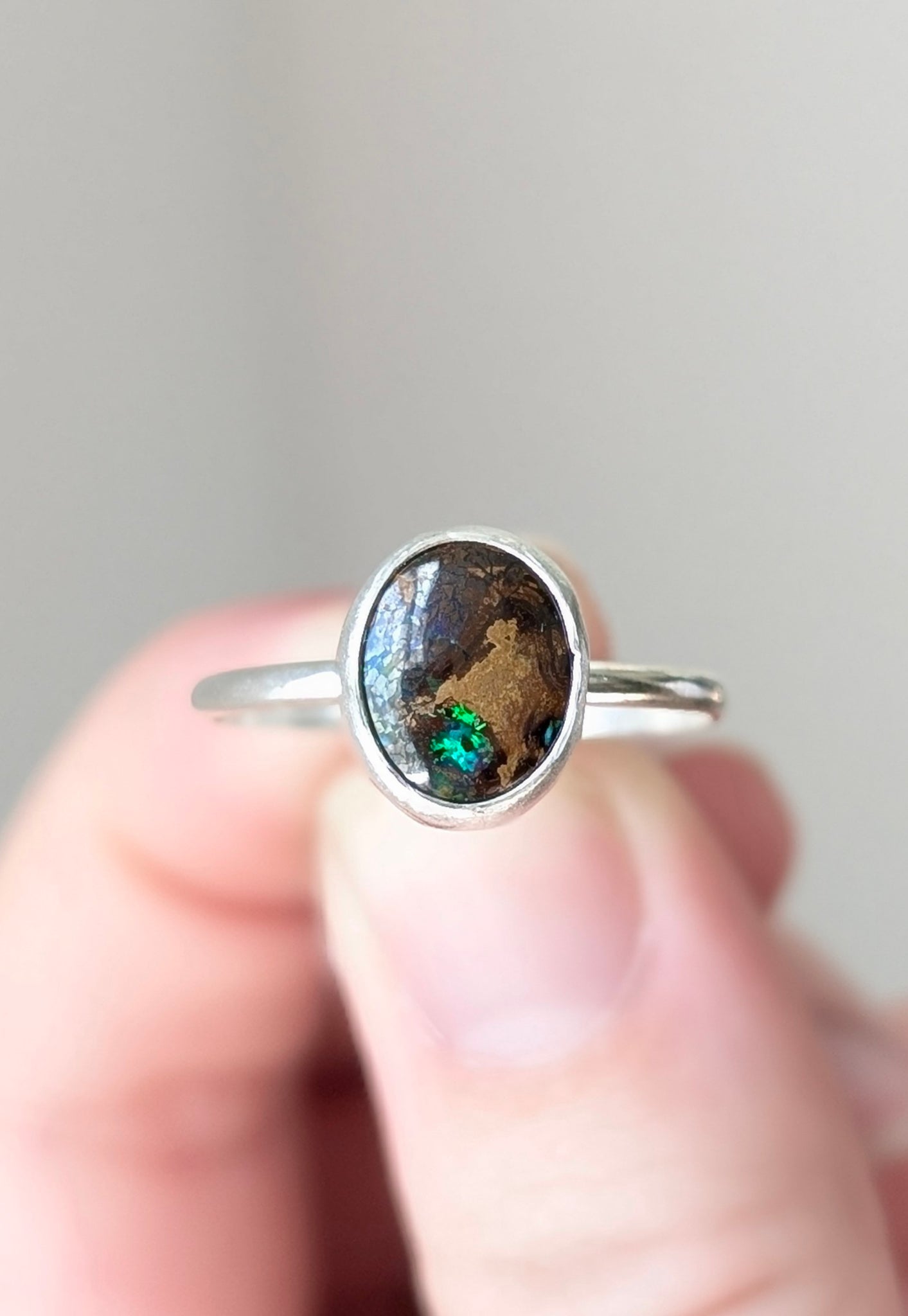 Boulder Opal Ring, Size 9